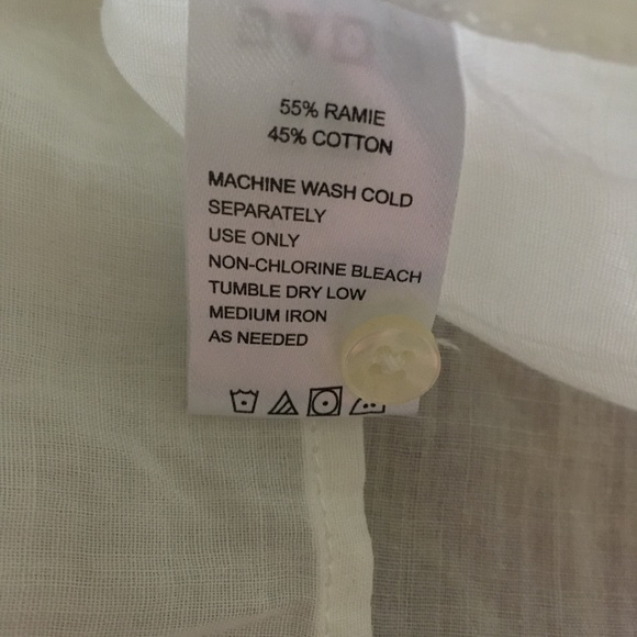 White Ramie + Cotton Bell Sleeve Victorian Boho Blouse S - Picture 10 of 11